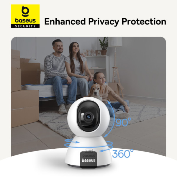 BASEUS SECURITY P1 SERIES INDOOR CAMERA 3K UK MOON WHITE S0TV012133 thumbnail 7