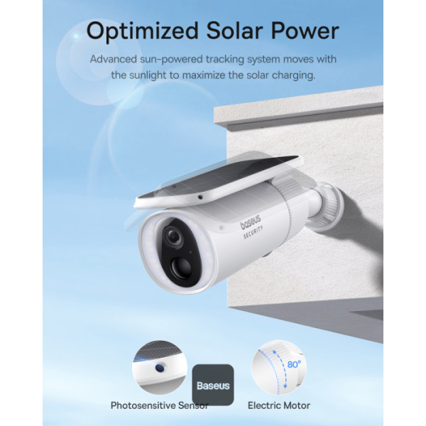 BASEUS SECURITY S1 SERIES OUTDOOR CAMERA 2K MOON WHITE S0SW002130 thumbnail 2
