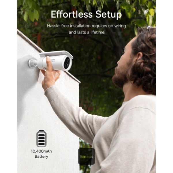BASEUS SECURITY S1 SERIES OUTDOOR CAMERA 2K MOON WHITE S0SW002130 thumbnail 5