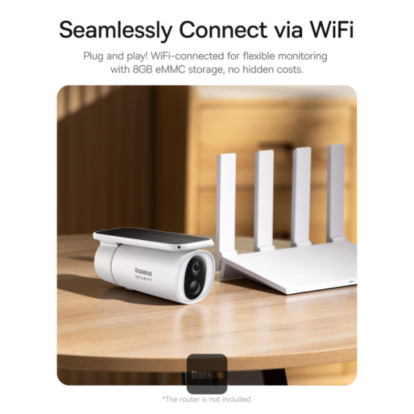 BASEUS SECURITY S1 SERIES OUTDOOR CAMERA 2K MOON WHITE S0SW002130 thumbnail 6