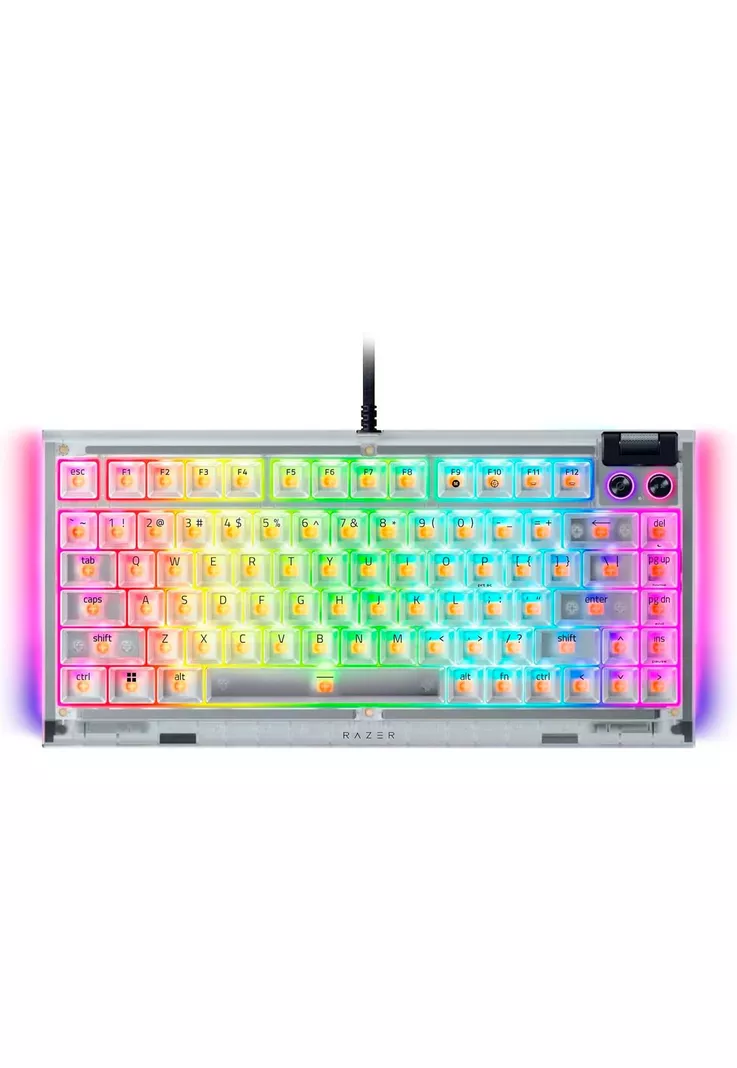 RAZER BLACKWIDOW V4 75% PHANTOM WHITE HOT-SWAP ENABLED MECHANICAL GAMING KEYBOARD RZ03-05003500-R3M1