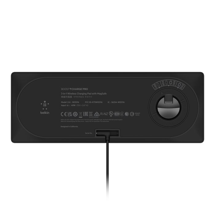 BELKIN BOOST CHARGE PRO 3 IN 1 WIRELESS CHARGING PAD WITH MAGSAFE BLACK WIZ016MYBK thumbnail 6