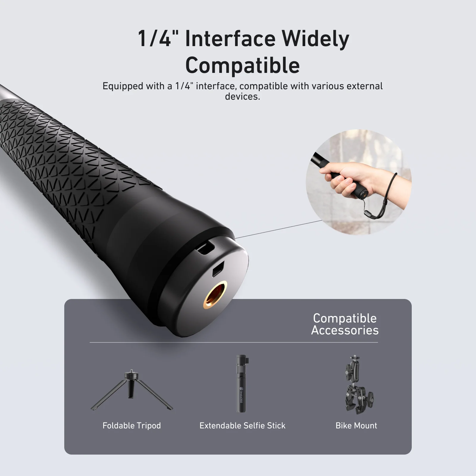 TELESIN 120CM ALUMINUM ALLOY SELFIE STICK S1-MNP-10 thumbnail 6