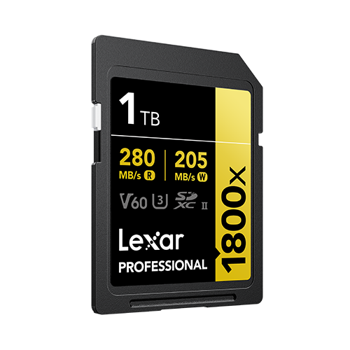 LEXAR PROFESSIONAL 1800X SDXC™ UHS-II CARDS   UP TO 270MB/S READ 180MB/S WRITE C10 V60 U3 - 64GB LSD1800064G-BNNNG thumbnail 2
