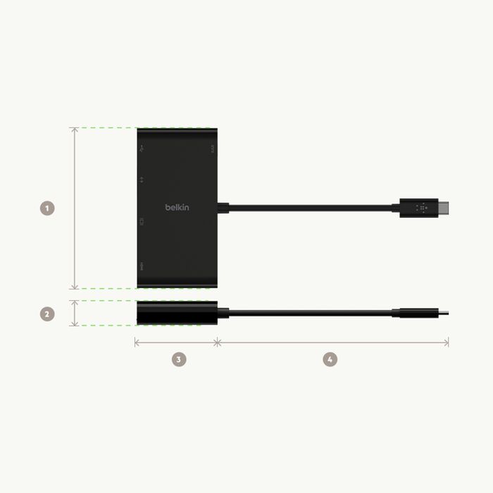 BELKIN USB-C MULTIMEDIA ADAPTER AVC005BTBK thumbnail 4