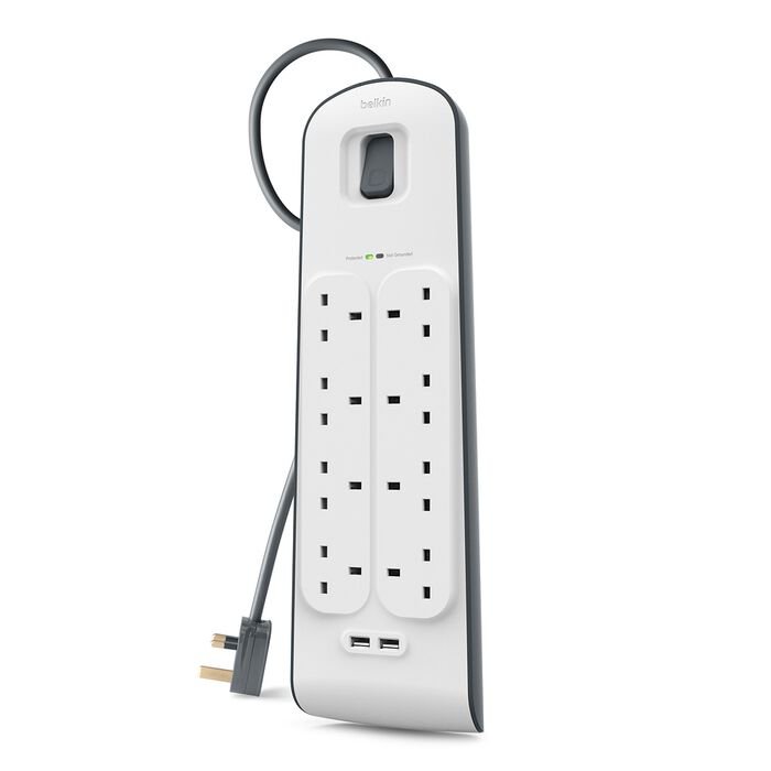 BELKIN 8 PORT SURGE PLUS PROTECTOR BL-SRG-8OT-2USBUK