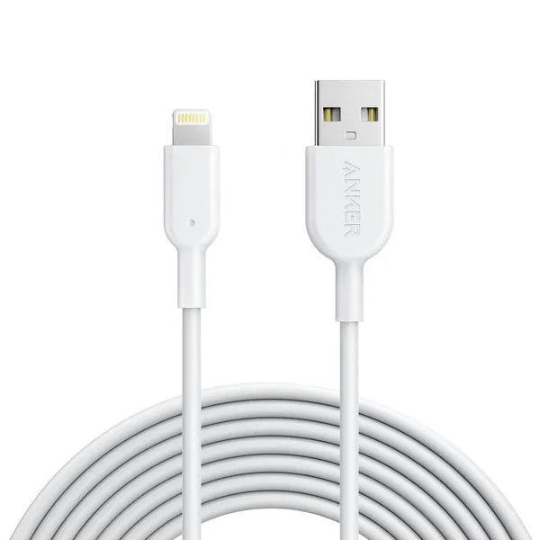 ANKER POWERLINE II WITH LIGHTNING CONNECTOR 10FT WHITE A8434H22