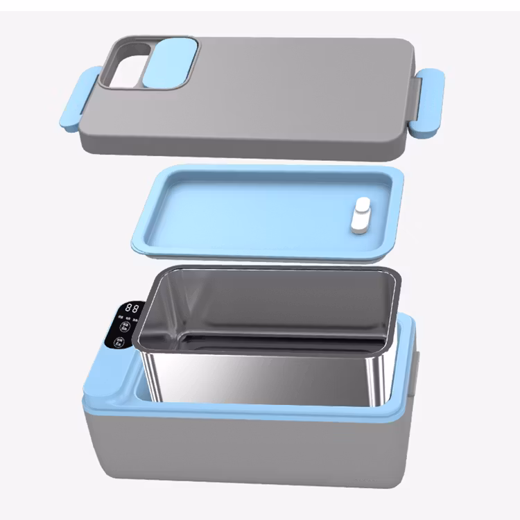 POWEROLOGY LUMO PORTABLE HEATED LUNCH BOX GREY BLUE PLBF818GYBL thumbnail 5