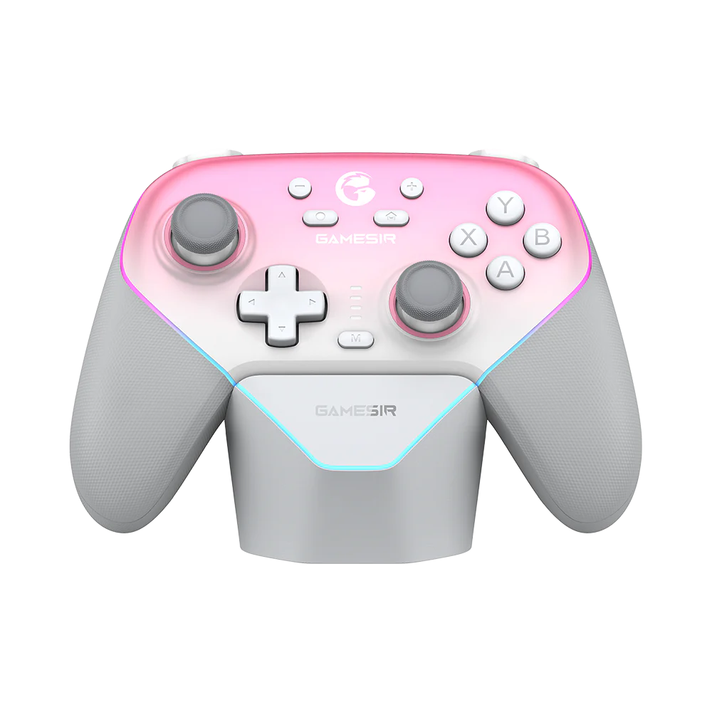 GAMESIR SUPER NOVA WIRELESS GAMING CONTROLLER WITH HALL EFFECT STICK PINK WHITE T4N PRO
