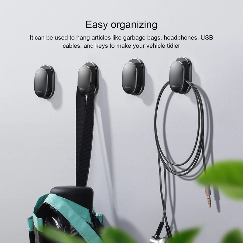 BASEUS SMALL SHELL VEHICLE HOOK ACGGBK01BK thumbnail 2