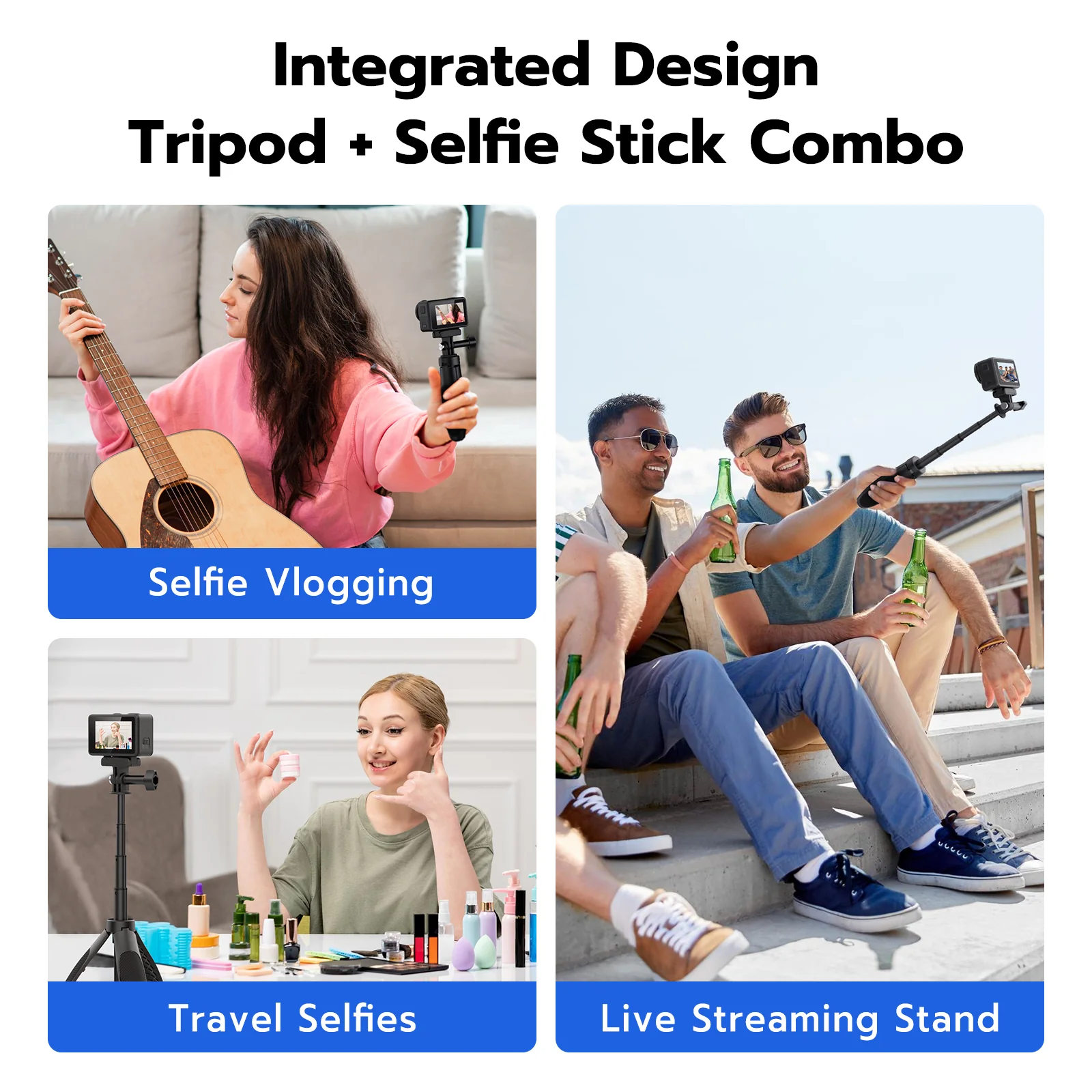 TELESIN SELFIE STICK MINI TRIPOD 2.0 S1-MNP-01 thumbnail 4