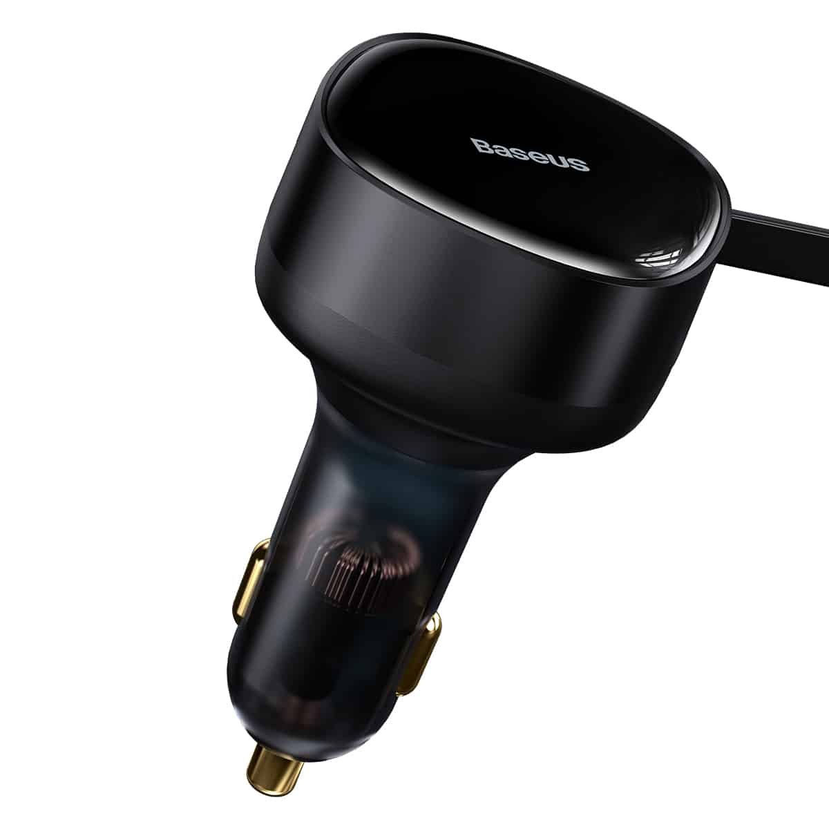 BASEUS ENJOYMENT RETRACTABLE 2 IN 1 TYPE C TO TYPE C 33W CAR CHARGER thumbnail 2