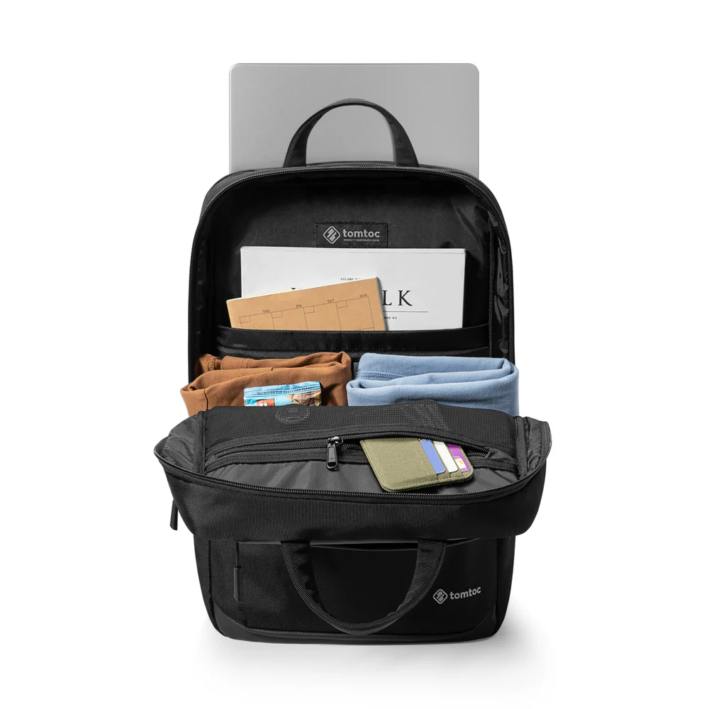 Tomtoc Navigator T71 15.6-inch Laptop Backpack (Black, T71M1D1) - Sleek and Durable Travel Companion thumbnail 10