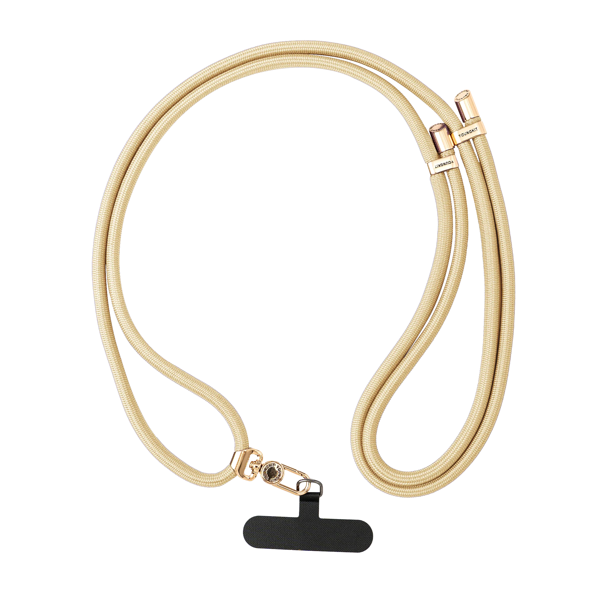 YOUNGKIT CROSSBODY LANYARD WITH STRAP CARD 7.0 MM TITANIUM YQ001