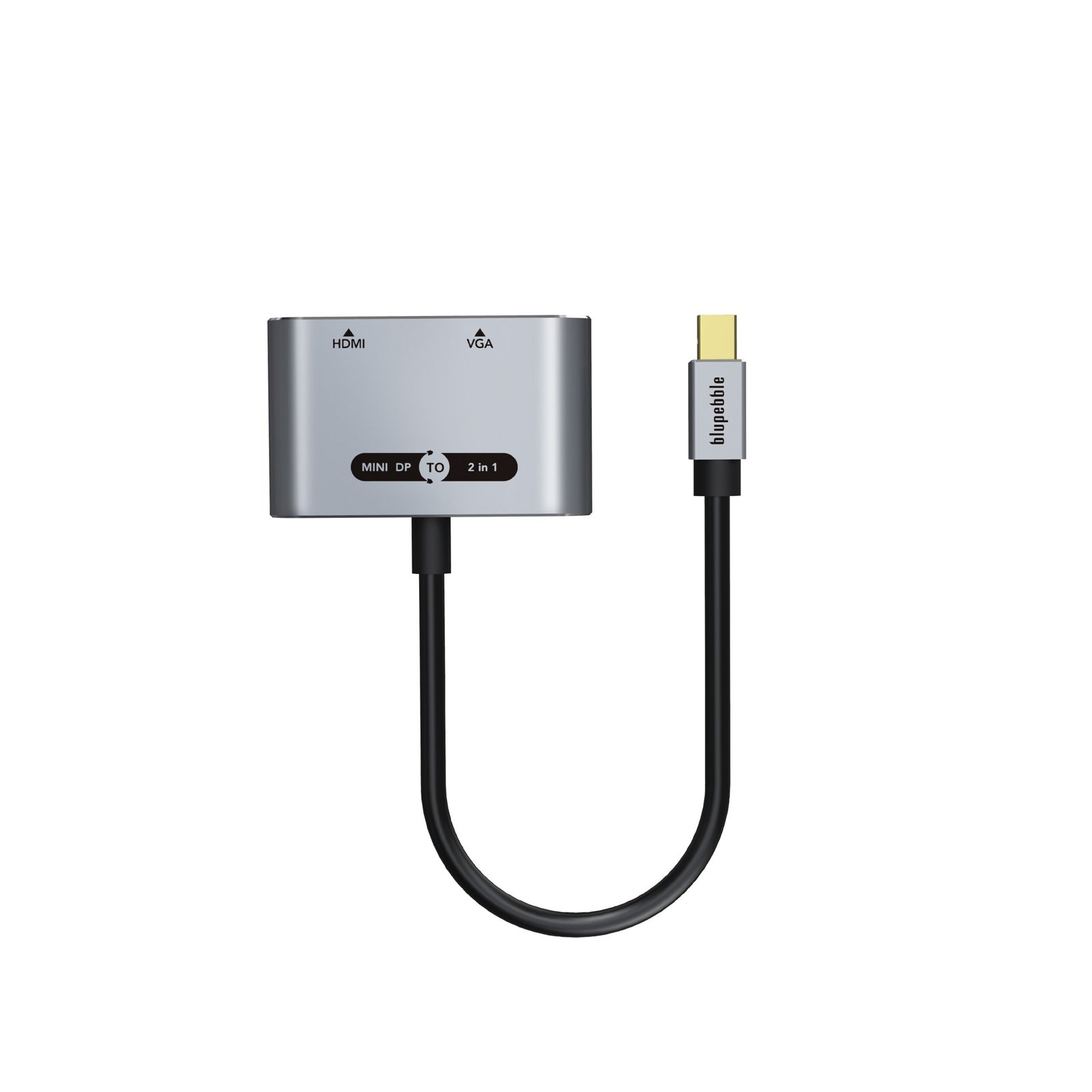 BLUPEBBLE MINI DISPLAYPORT TO HDMI +VGA 2-IN-1 ADAPTER BP-AV589-08GW0.2-SG thumbnail 2