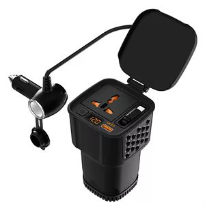 PORODO DRIVESTATION 200W CAR POWER INVERTER REAL TIME VOLTAGE DISPLAY BLACK PDCI103BK