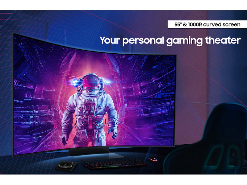 SAMSUNG 55 INCH ODYSSEY ARK 2ND GEN 165HZ CURVED UHD GAMING MONITOR SAMSUNG-LS55CG97WNWXXL thumbnail 6