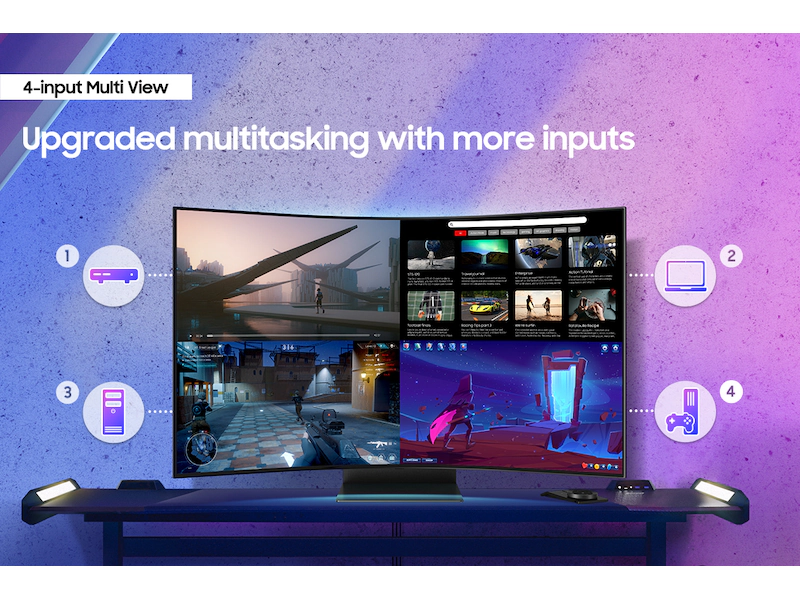 SAMSUNG 55 INCH ODYSSEY ARK 2ND GEN 165HZ CURVED UHD GAMING MONITOR SAMSUNG-LS55CG97WNWXXL thumbnail 7
