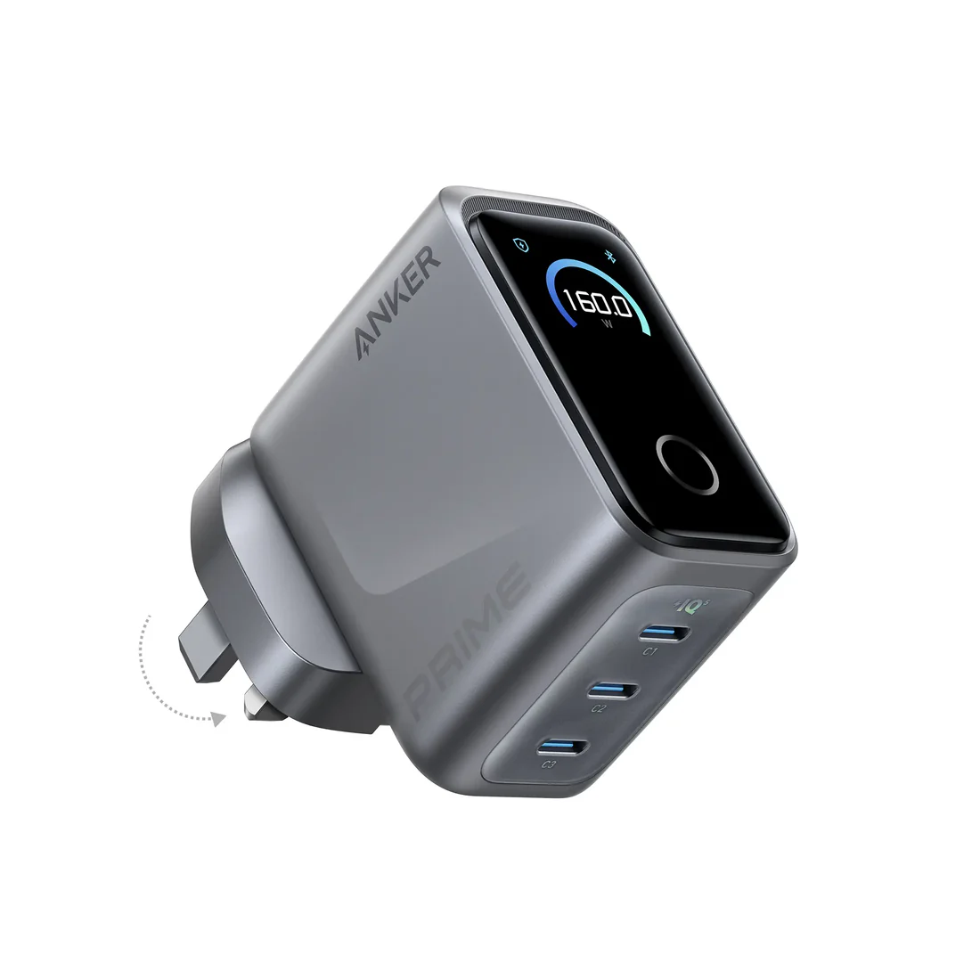 ANKER PRIME CHARGER 160W FAST CHARGING 3-PORT USB C GANPRIME CHARGER A2687241