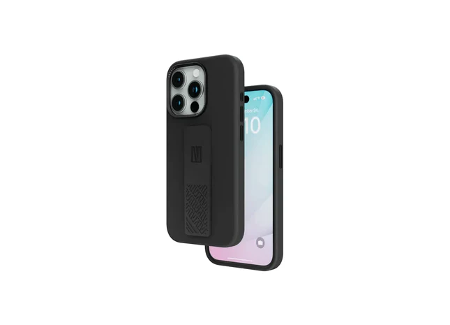 LEVELO MORPHIX IPHONE 15 PRO SILICONE CASE WITH GRIP BLACK