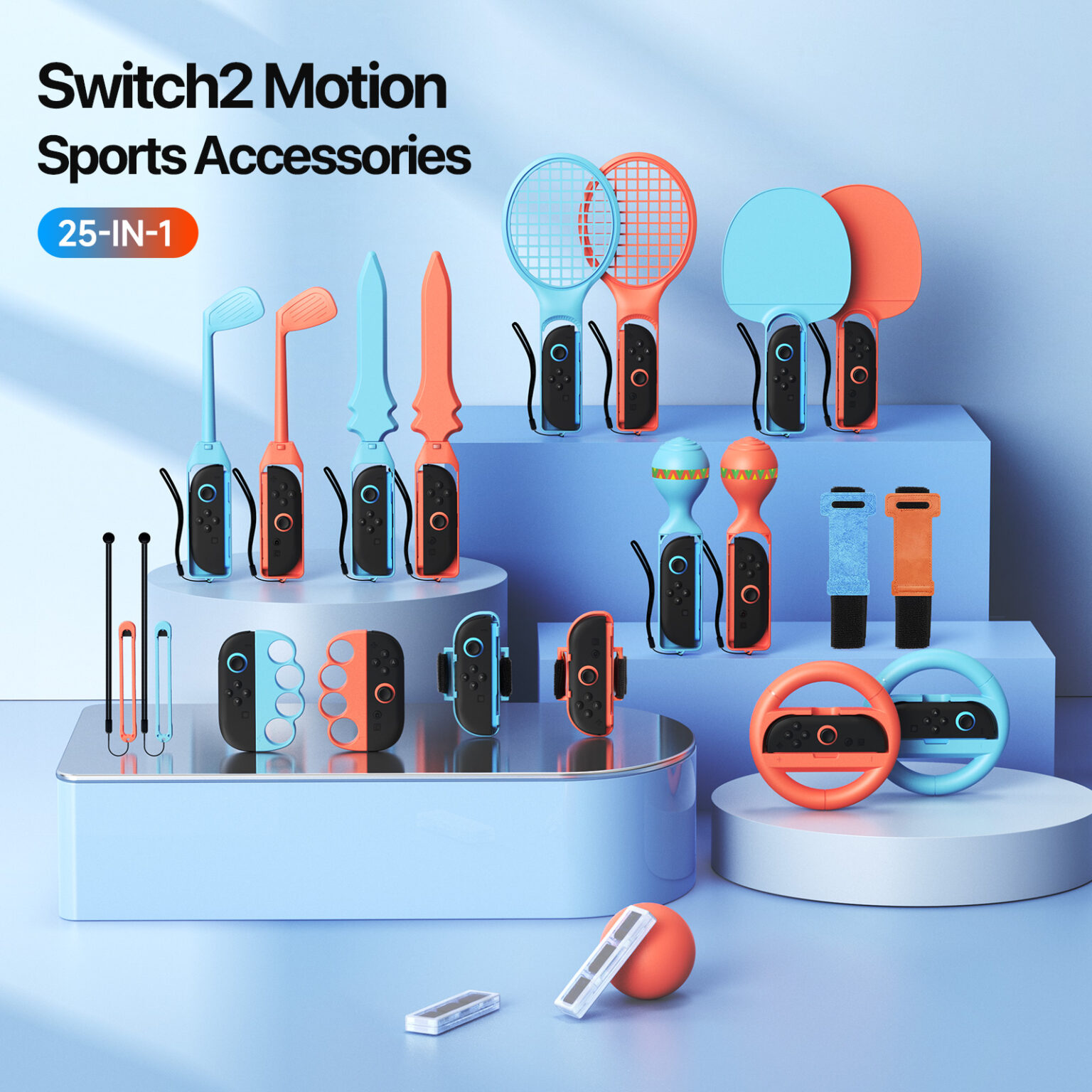 DUXDUCIS NINTENDO SWITCH 2 25-IN-1 SPORTS GAMING ACCESSORY SET SWITCH0010 thumbnail 2