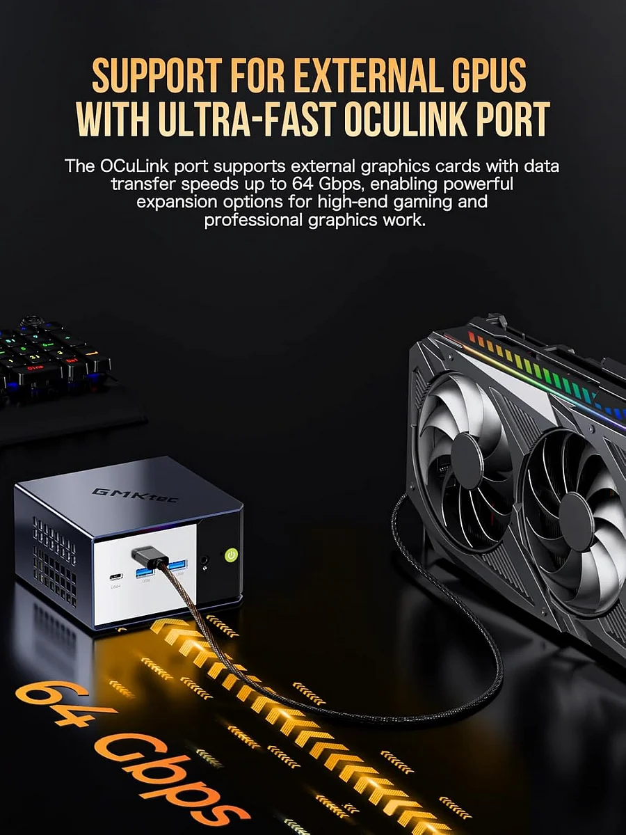 GMKTEC EVO X1 A POWERFUL AMD RYZEN AI 9 HX370 MINI PC EVO-X1 32+1TB thumbnail 5