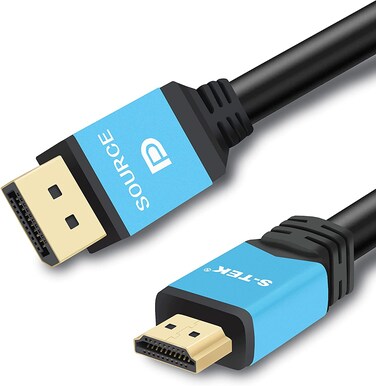 S-TEK DISPLAY PORT M TO HDMI M CABLE 2MTR