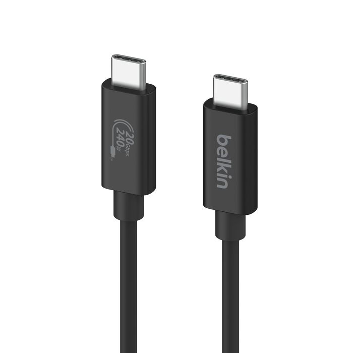 BELKIN CONNECT USB C TO USB C 240W USB 4 CABLE 2M BLACK INZ004BT2MBK thumbnail 4