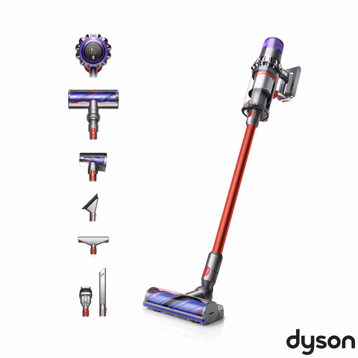 DYSON V11 EXTRA CORDLESS VACUUM CLEANER NICKEL RED SV28