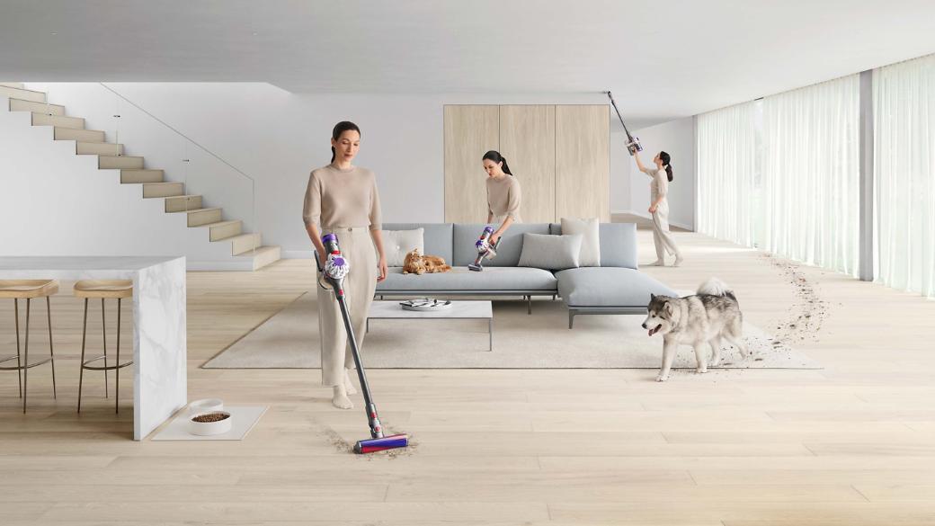 DYSON V8 ADVANCED CORDLESS VACCUM CLEANER SILVER NICKEL thumbnail 2