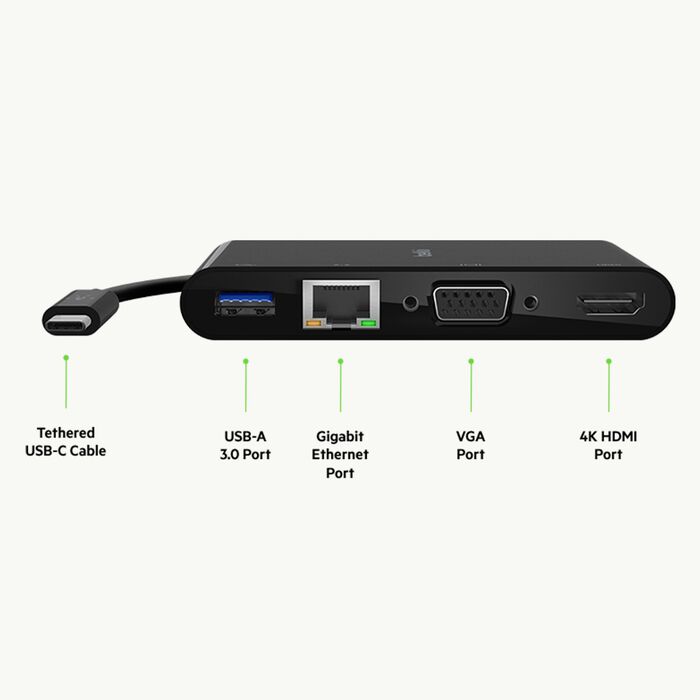 BELKIN USB-C MULTIMEDIA ADAPTER AVC005BTBK thumbnail 3