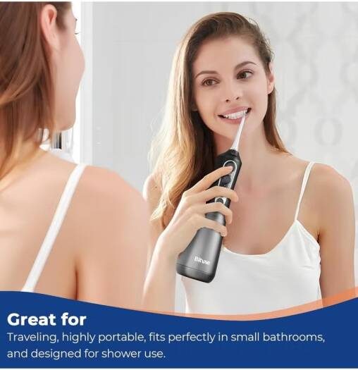 BITVAE CORDLESS ORAL CARE IRRIGATOR BLACK GOLD BV-C6 thumbnail 2