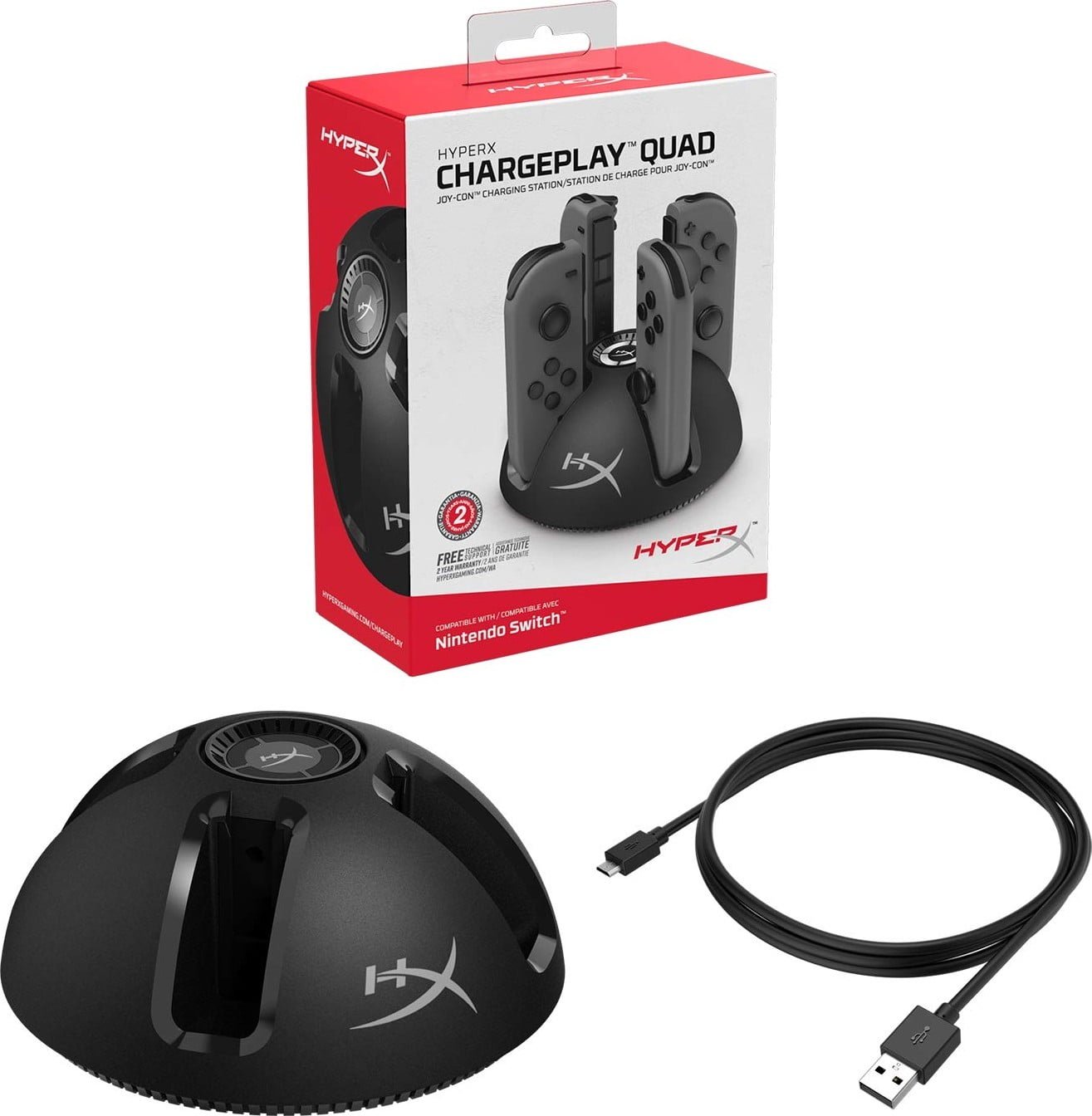 HYPERX CHARGE PLAY QUAD CHARGING STATION FOR NINTENDO HX-CPQD-U