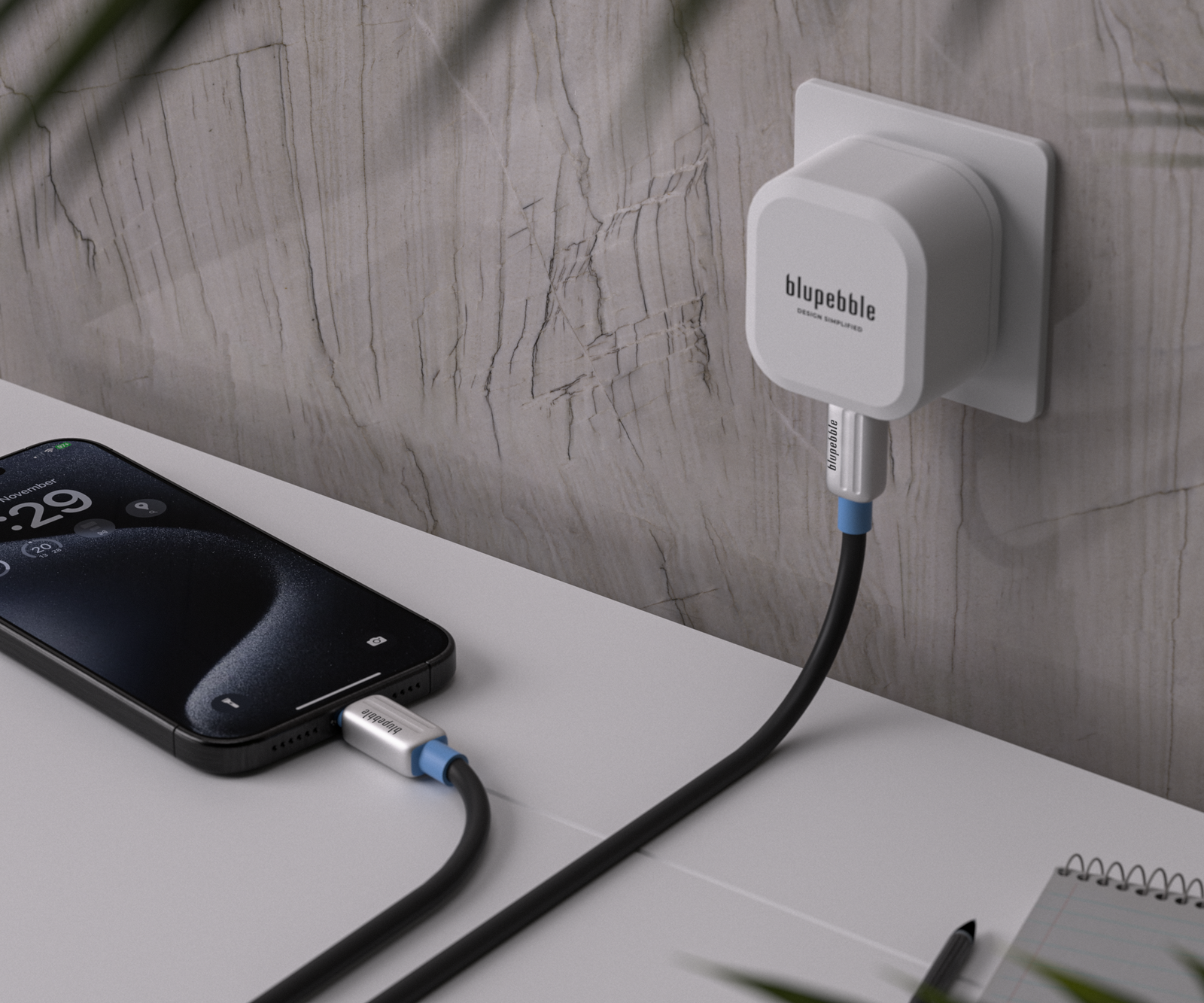 BluPebble PowerFlow: High-Speed USB-C to USB-C Cable (240W, 2-Meter) thumbnail 2