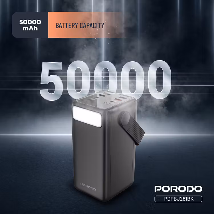 PORODO LARA 50000MAH POWER BANK PD20W BLACK PDPBJ281BK thumbnail 4