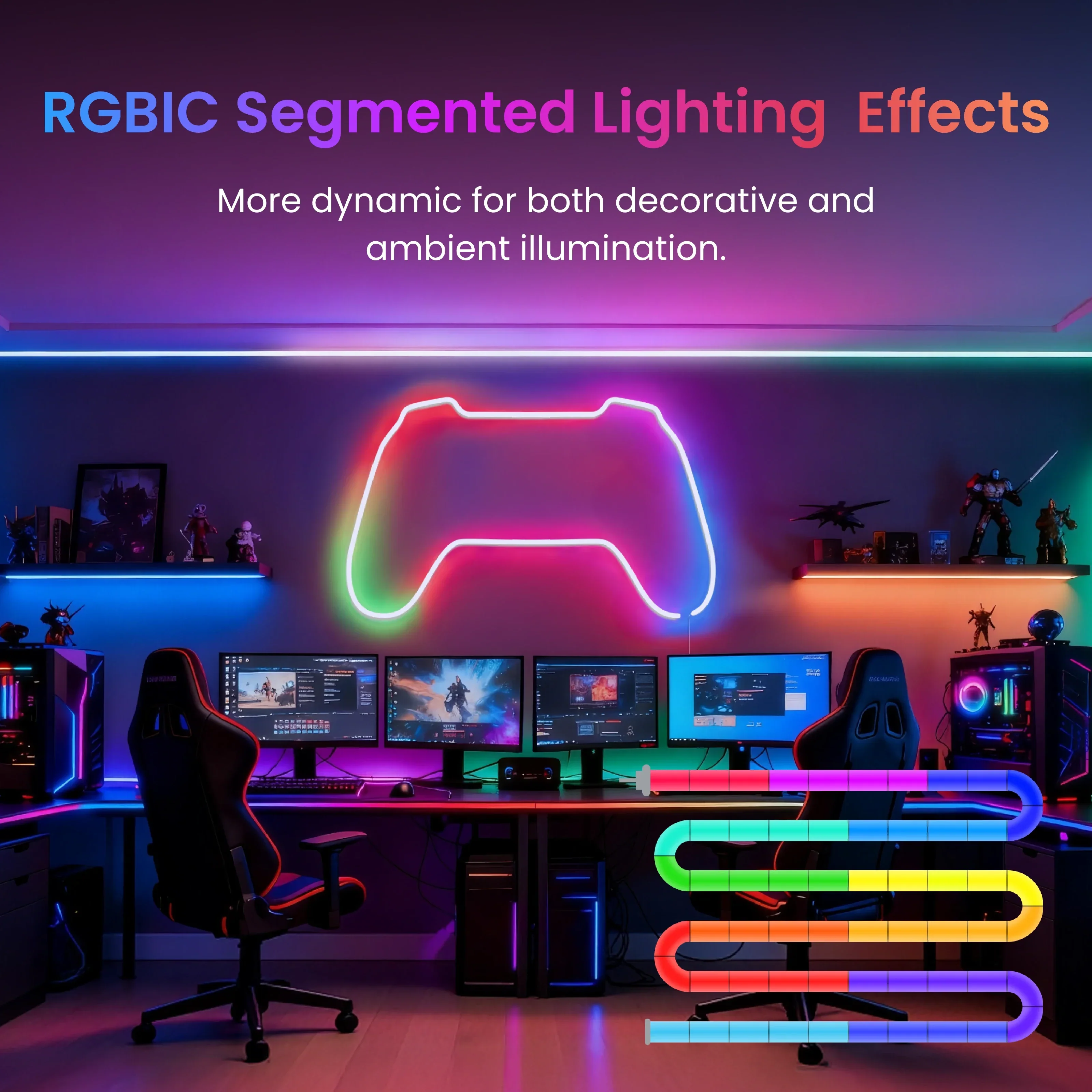 SWITCHBOT RGBIC NEON ROPE LIGHT 5M W1702107 thumbnail 5