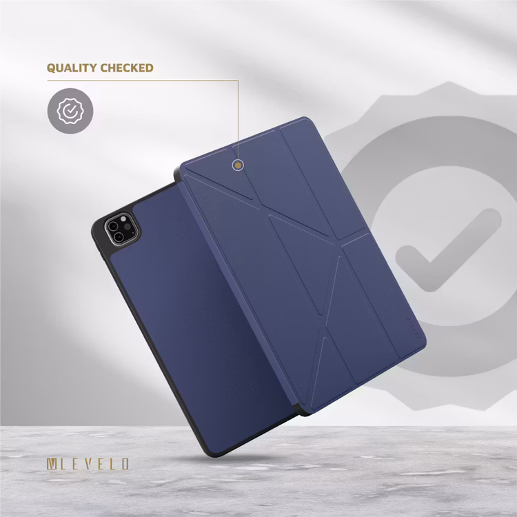 LEVELO ELEGANTE IPAD PRO 12.9 HYBRID LEATHER MAGNETIC CASE BLUE LVLELGP12BU thumbnail 3