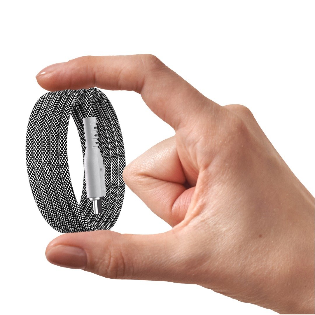 BluPebble PowerFlow Magnetic USB-C to USB-C Cable 3.3ft 60W 1-Meter Grey (BP-PFUSBC1M-GY) thumbnail 6