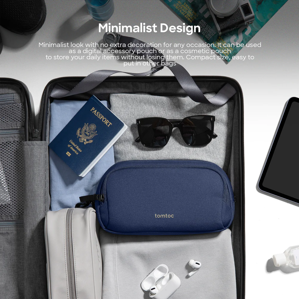 Tomtoc Light 1.8L T12 Electronic Accessory Pouch | Organize Your Gadgets with Ease thumbnail 5