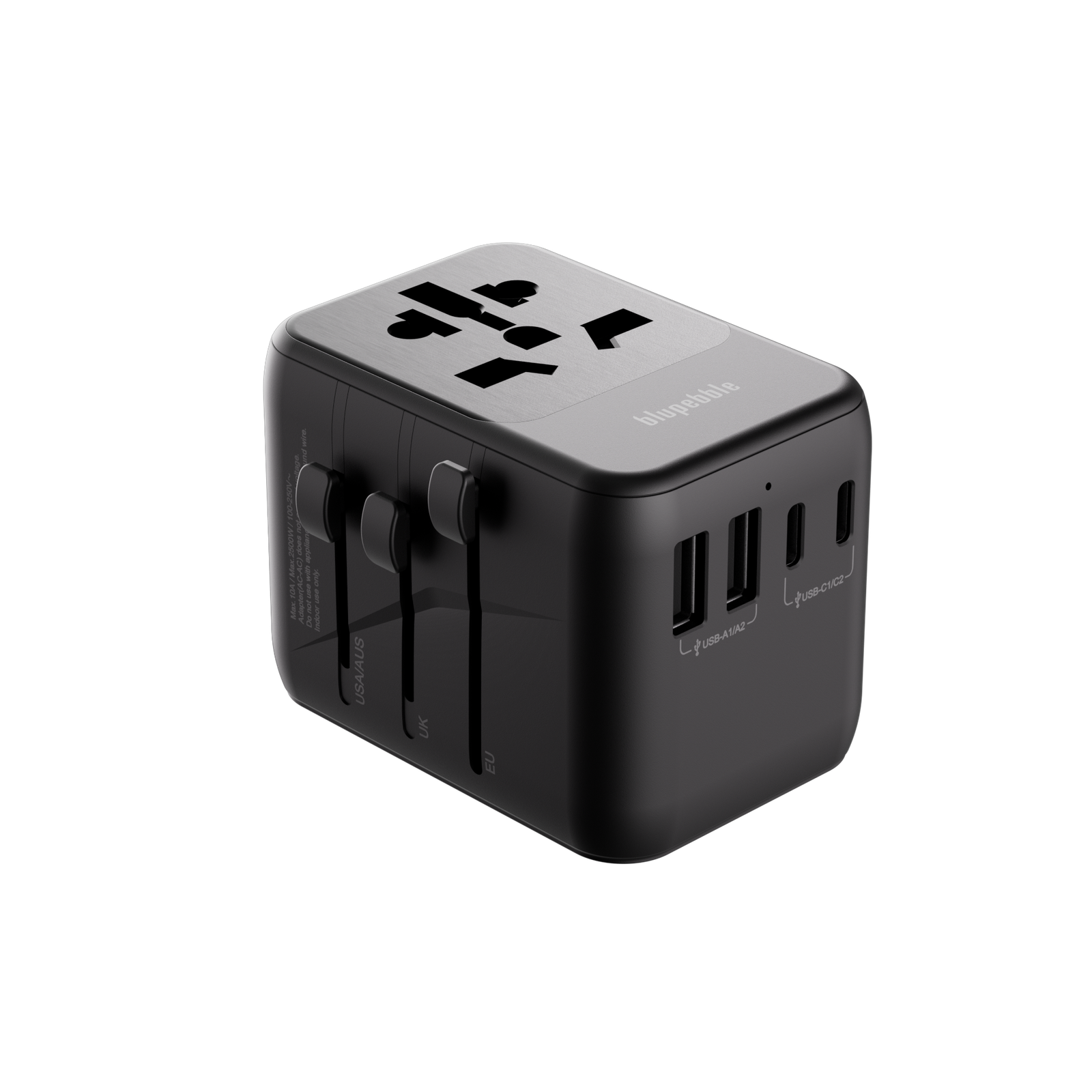 Bluepebble Passport 5 World Travel Adapter with GaN III Tech - 35W, 3 USB-C & 2 USB-A BP-TVL005 thumbnail 4