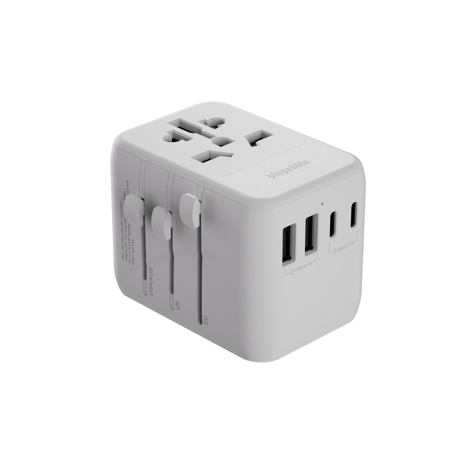 Bluepebble Passport 5 World Travel Adapter with GaN III Tech - 35W, 3 USB-C & 2 USB-A BP-TVL005 thumbnail 3