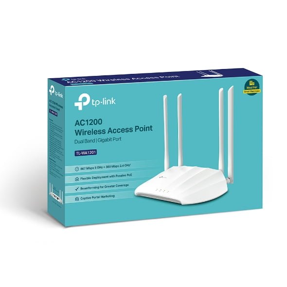 TP-Link AC1200 Dual Band Gigabit Port Wireless Access Point - TL-WA1201 thumbnail 3