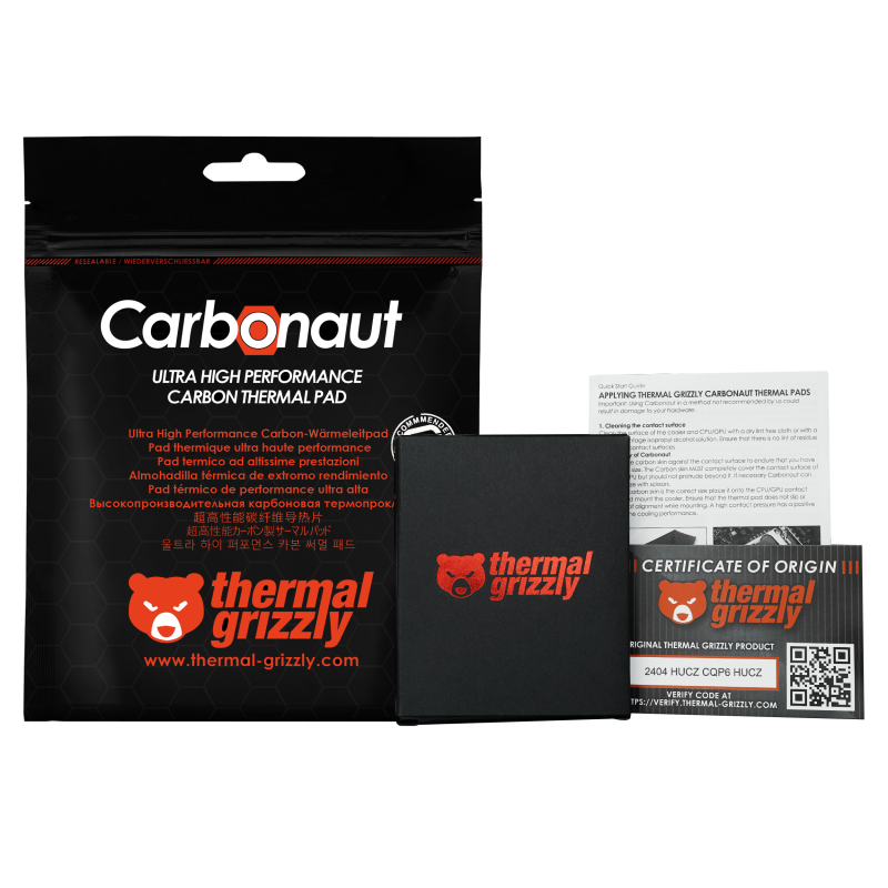 Thermal Grizzly Carbonaut Thermal Pad, 32 × 32 × 0.2 mm TG-CA-32-32-02-R thumbnail 3