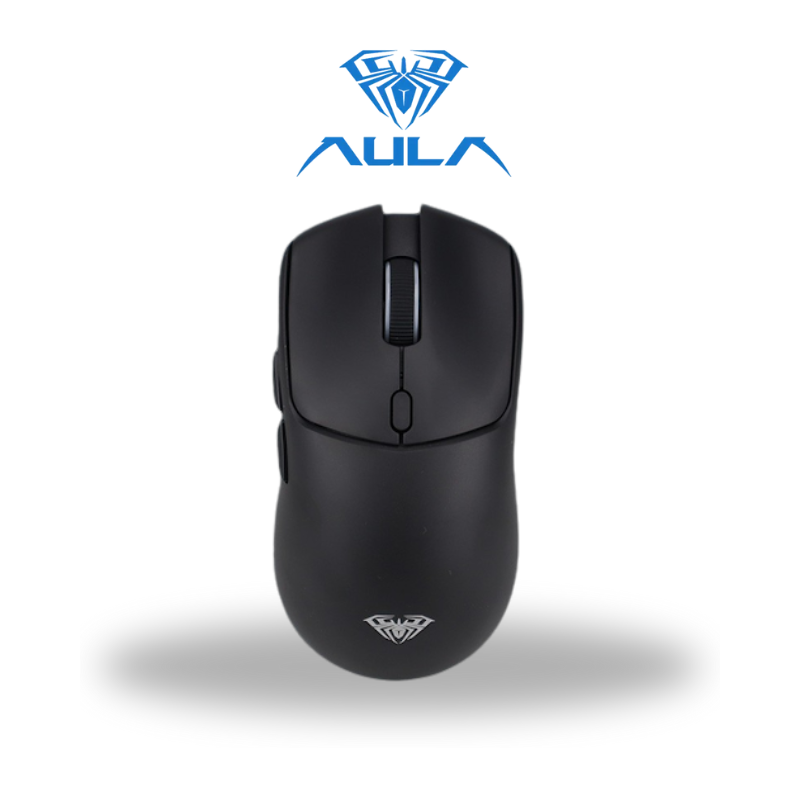 AULA ERGONOMIC WIRELESS GAMING MOUSE WITH 6 PROGRAMMABLE BUTTONS TRI-MODE 10000 DPI SC580X BLACK