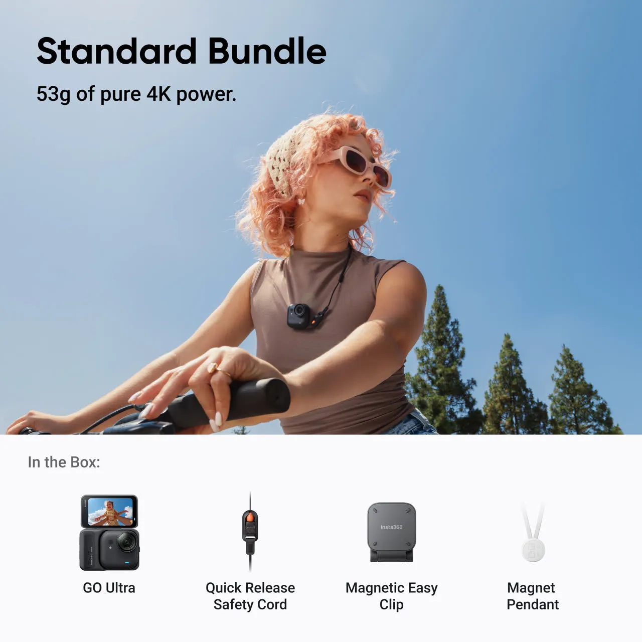 INSTA360 GO ULTRA ACTION CAMERA 4K STANDARD BUNDLE WHITE GOULTRA01 thumbnail 2