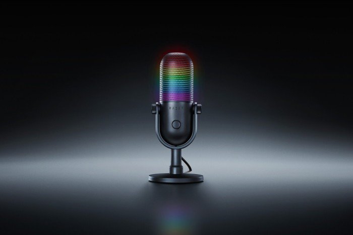 Razer Seiren V3 Chroma RGB USB Microphone (RZ19-05060100-R3M1) - Studio-Quality Audio with Tap-to-Mute and RGB Lighting
