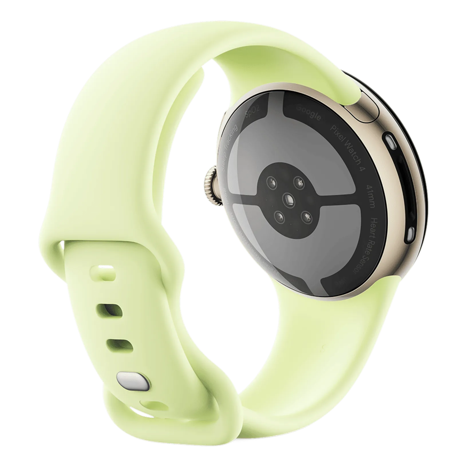 GOOGLE PIXEL WATCH 4 41MM WIFI SMART WATCH CHAMPAGNE GOLD/LEMONGRASS thumbnail 3