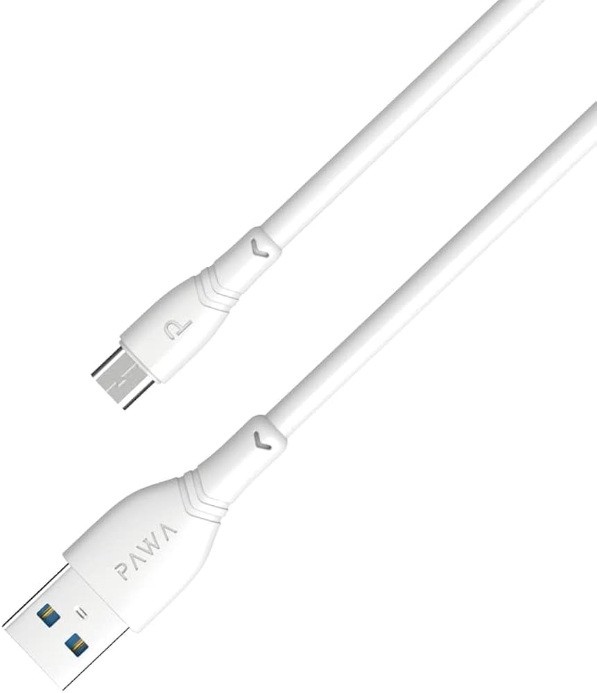 PAWA 2.4A QUICK CHARGING 1.2M DATA CABLE MICRO WHITE PW-12PVCATOM-WH