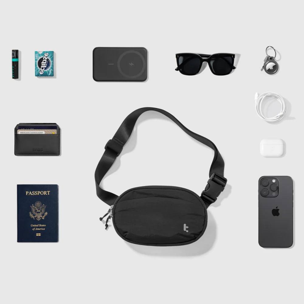 TOMTOC SLINGBEAN T32 BELT BAG BLACK T32S1D1 thumbnail 2