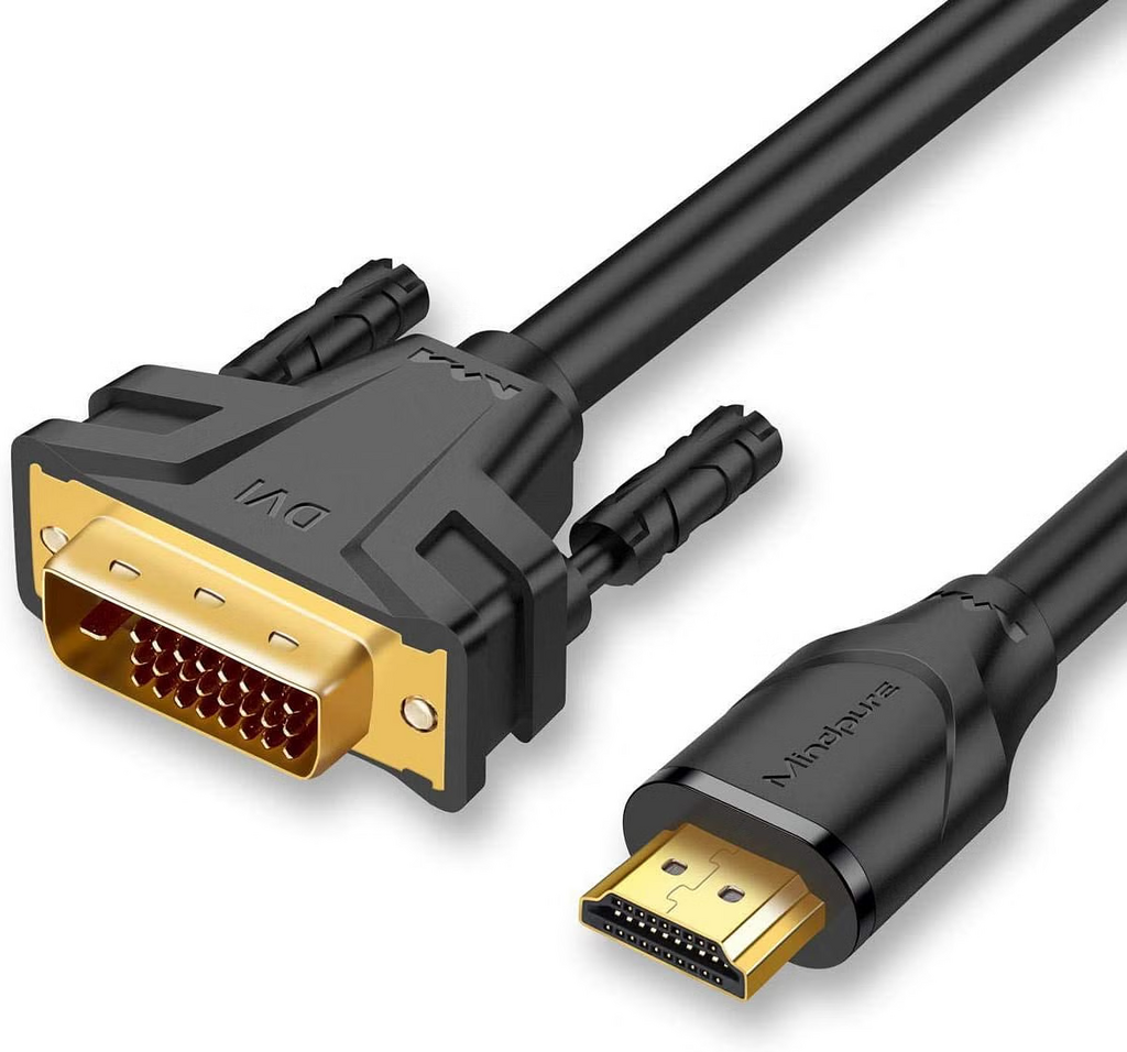 Mindpure HDMI to DVI Cable - Black, High-Speed & Durable for HD Video